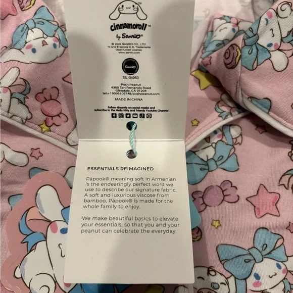Posh Peanut x Cinnamoroll Pajamas - Picture 8 of 11